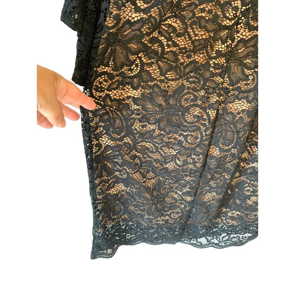 NEW YORK & COMPANY Black Lace & Sequins Bell-Sleeve Cocktail Dress NWT Size XS - Picture 8 of 8